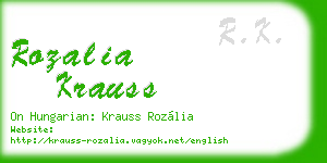 rozalia krauss business card